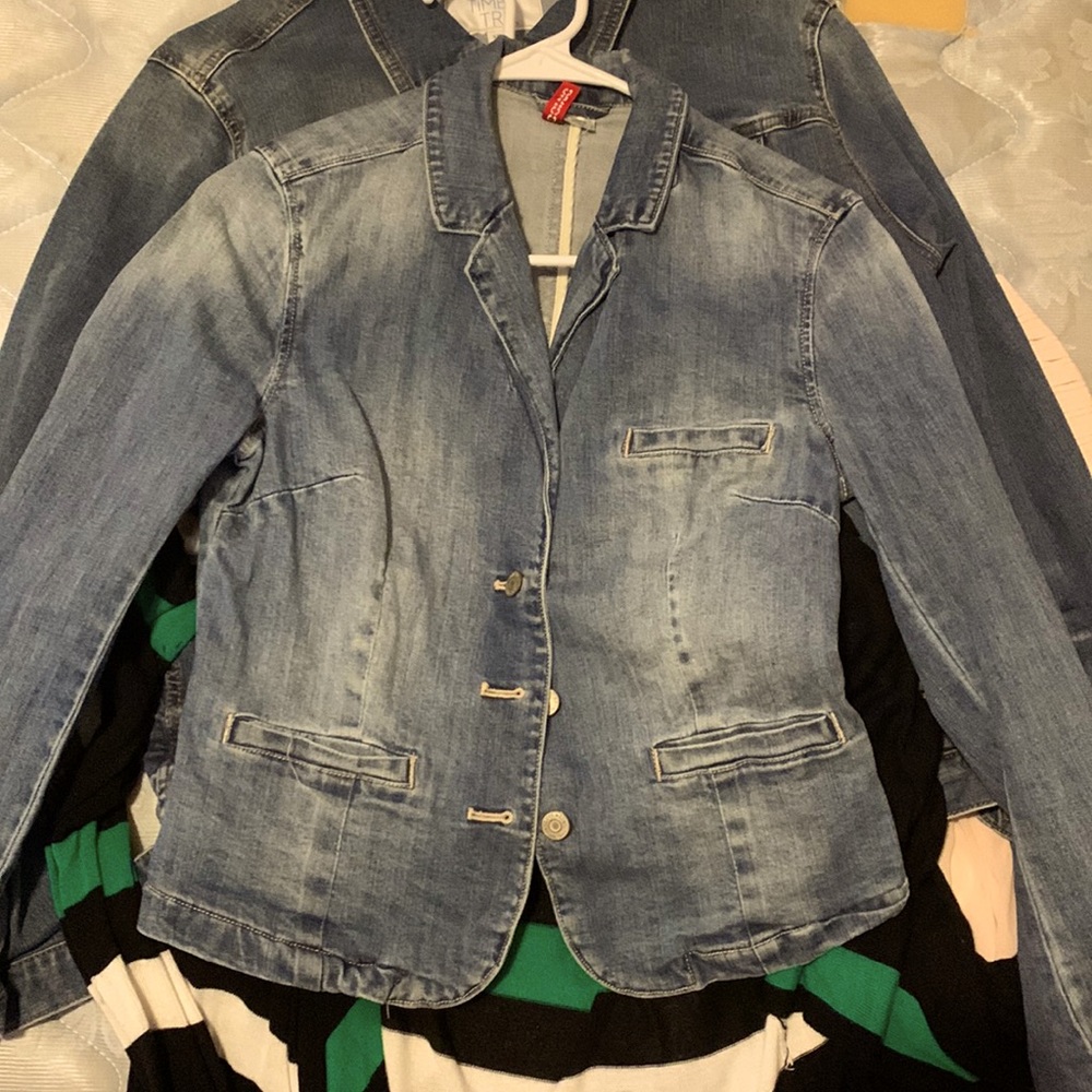 A beautiful jean jacket only wore one time